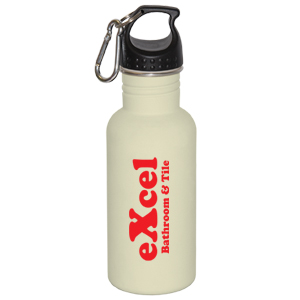 WB7075-C-WIDE MOUTH 500 ml (17 fl. oz.) STAINLESS STEEL WATER BOTTLE-Cream matte (Clearance Minimum 60 Units)